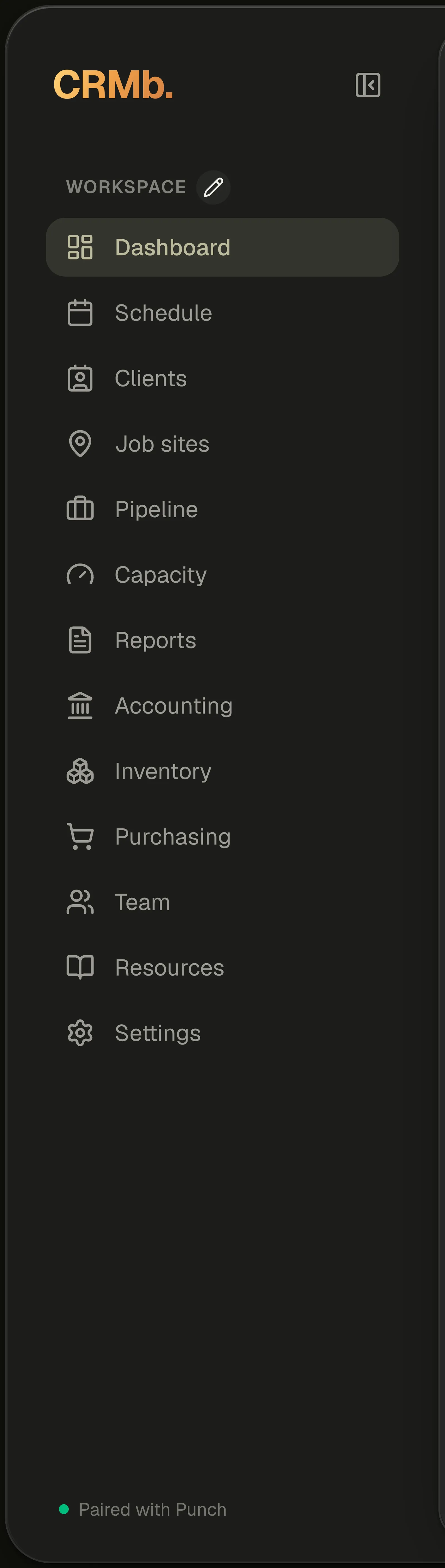 The sidebar in edit mode: Done where the pencil was, a drag handle and an eye on each movable tab, and Always beside Dashboard and Settings.
